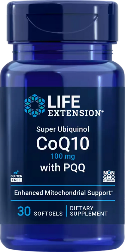 Super Ubiquinol CoQ10 with PQQ, 100 mg, 30 softgels