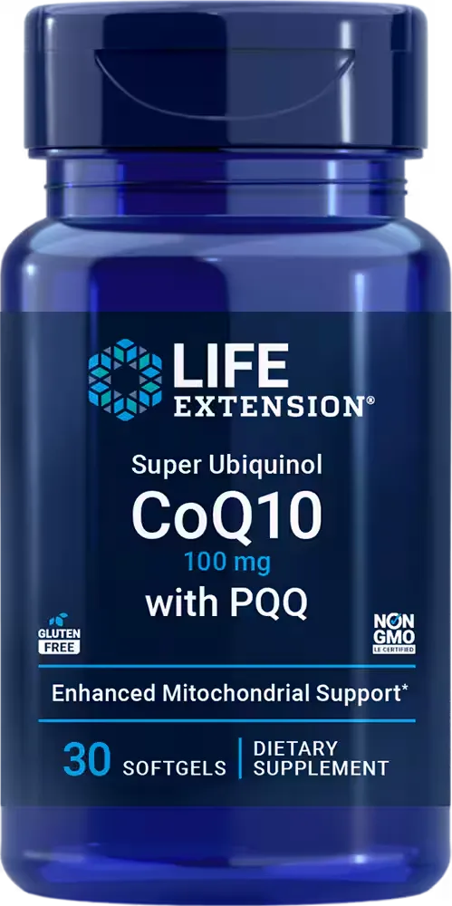 Super Ubiquinol CoQ10 with PQQ, 100 mg, 30 softgels