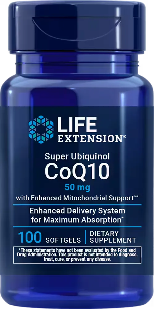 Super Ubiquinol CoQ10 with Enhanced Mitochondrial Support™, 50 mg, 100 softgels