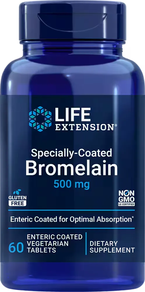 Specially-Coated Bromelain, 500 mg, 60 enteric-coated vegetarian tablets