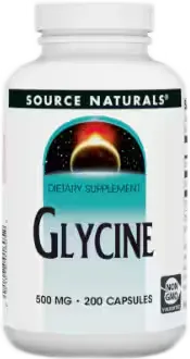 Glycine, 500 mg, 100 capsules