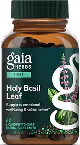 Holy Basil Leaf, 60 liquid vegan capsules
