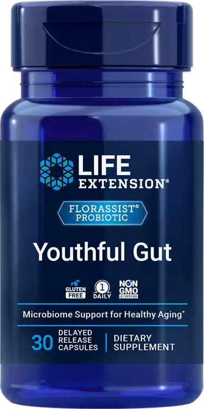 FLORASSIST® Probiotic Youthful Gut, 30 vegetarian capsules