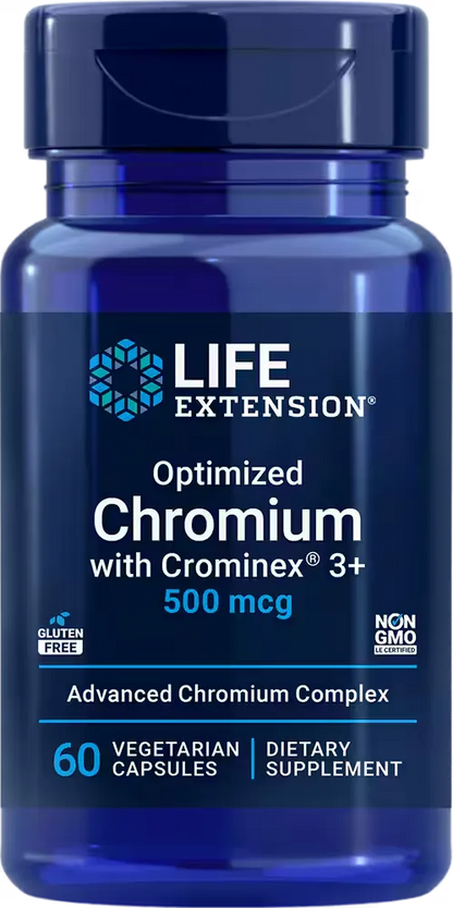 Optimized Chromium with Crominex® 3+, 500 mcg, 60 vegetarian capsules