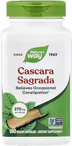 Cascara Sagrada, 270 mg, 180 vegan capsules
