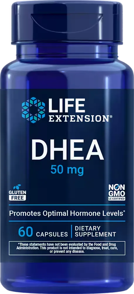DHEA, 50 mg, 60 capsules