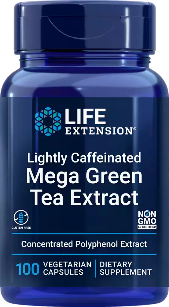 Lightly Caffeinated Mega Green Tea Extract, 100 vegetarian capsules