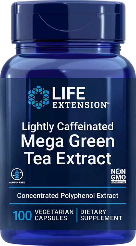 Lightly Caffeinated Mega Green Tea Extract, 100 vegetarian capsules