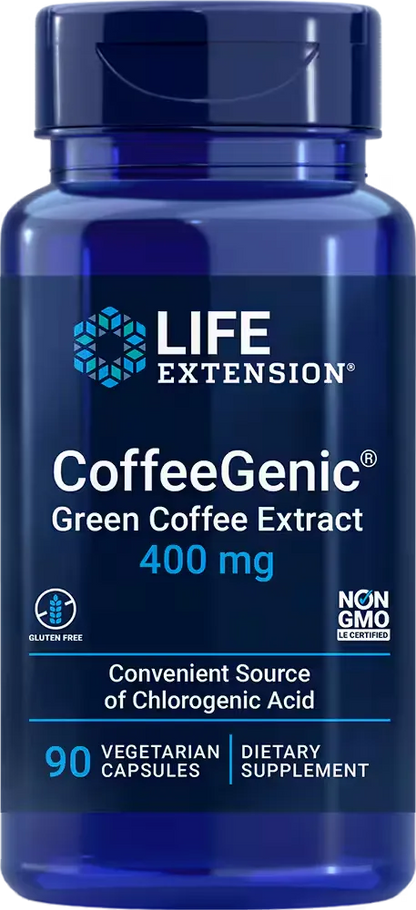 CoffeeGenic® Green Coffee Extract, 400 mg, 90 vegetarian capsules