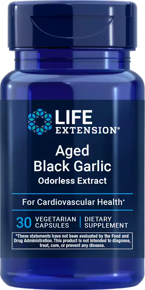 Aged Black Garlic, 30 vegetarian capsules