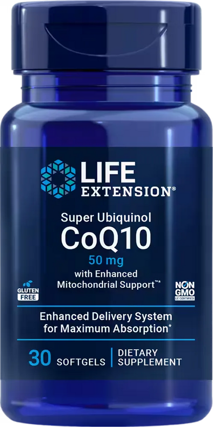 Super Ubiquinol CoQ10 with Enhanced Mitochondrial Support™, 50 mg, 100 softgels